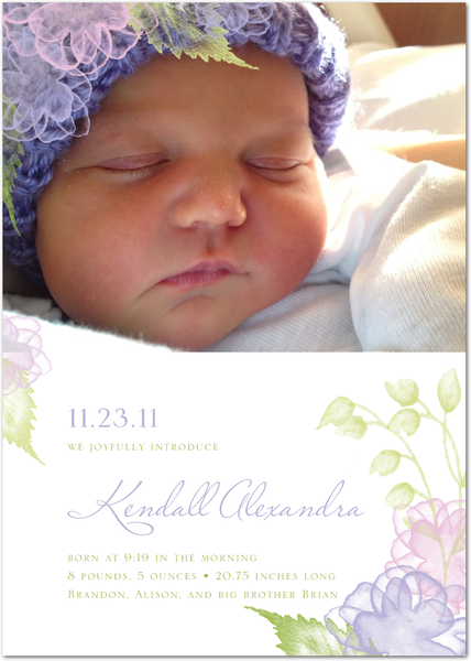 Kendall’s Birth Announcement