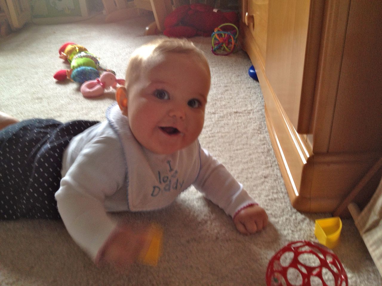 Kendall can crawl!